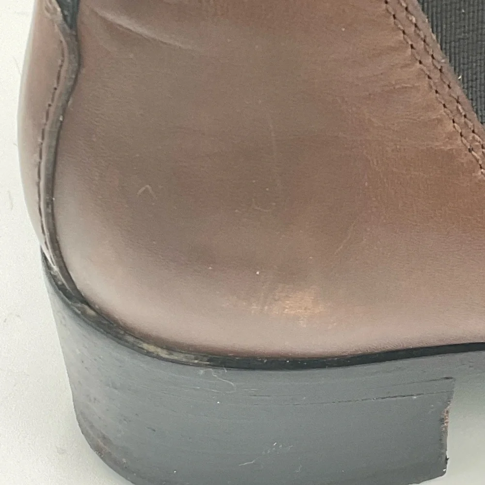 “ACNE STUDIO” “JENSON” Brown Leather Ankle Boots - Picture 7 of 16